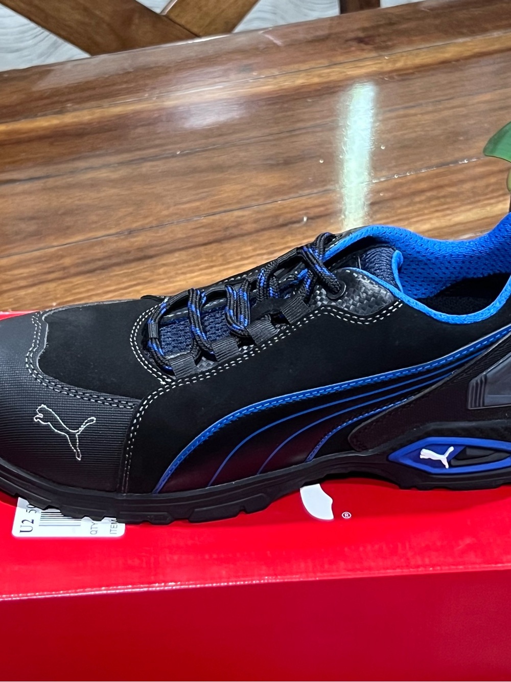 Puma Men’s Black and Blue Low-Top Sneaker